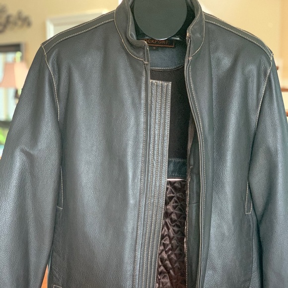 ‼️SOLD‼️ ROCKPORT Pebbled Leather Men’s Jacket - Picture 2 of 8